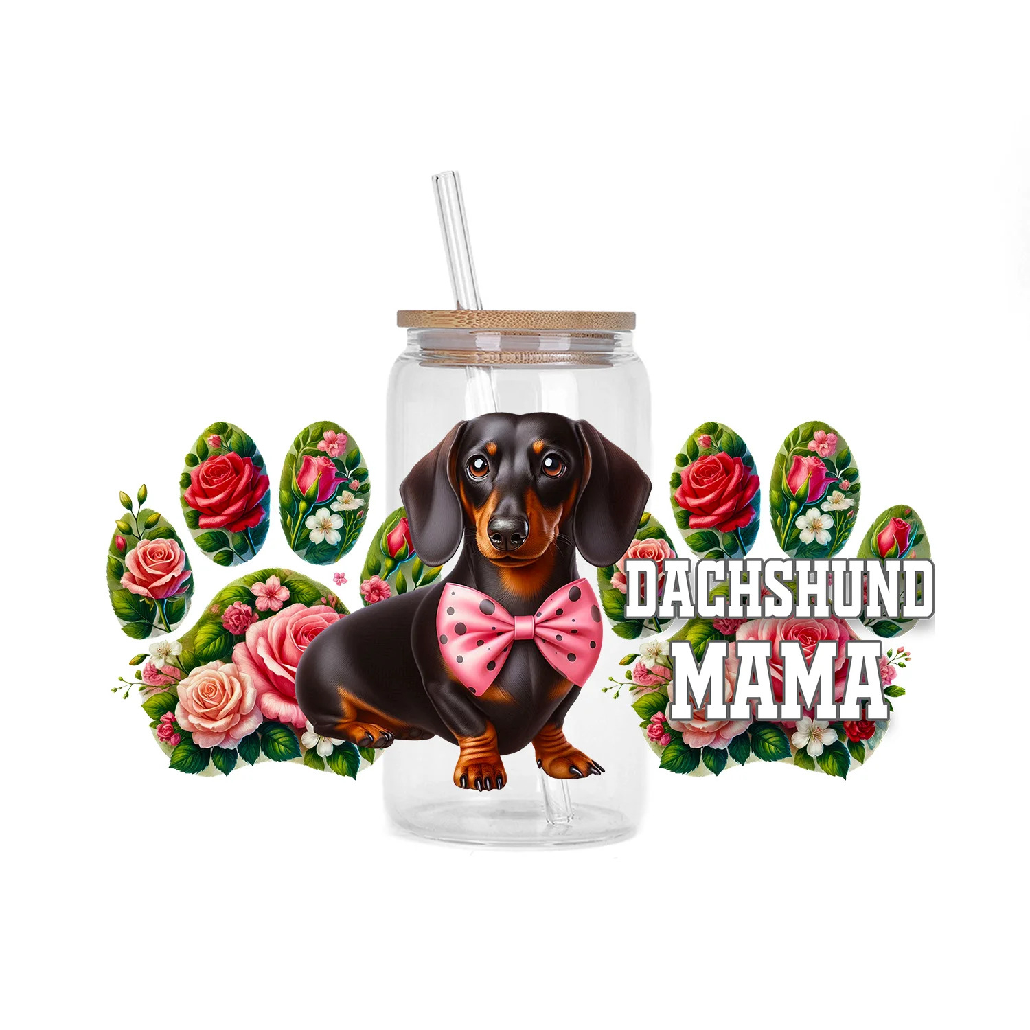 Cute dog Series easy peel waterproof DIY Decals 3D transfers uvdtf stickers 16oz uv dtf cup wraps for Libbey Glasses - Image 15
