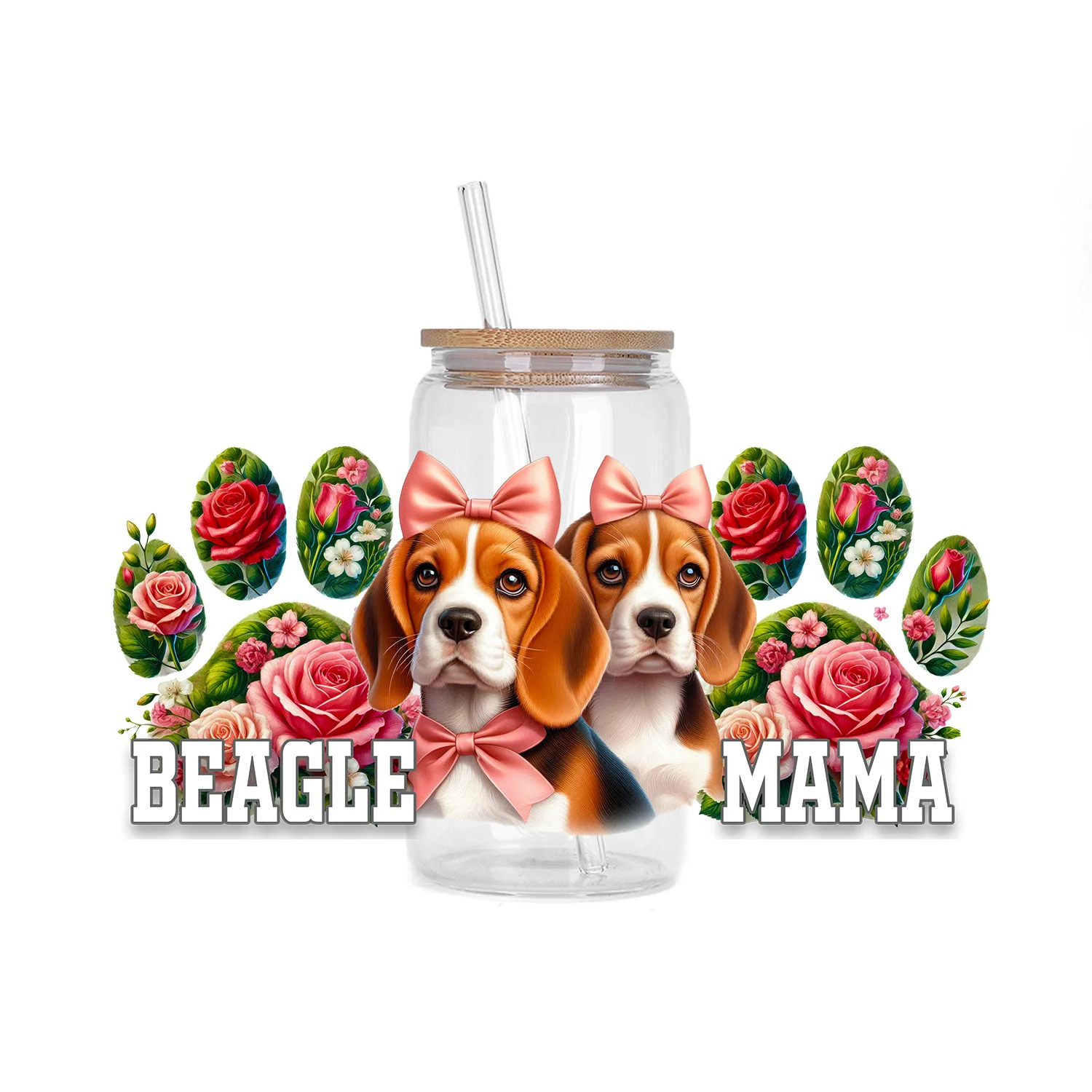 Cute dog Series easy peel waterproof DIY Decals 3D transfers uvdtf stickers 16oz uv dtf cup wraps for Libbey Glasses - Image 16