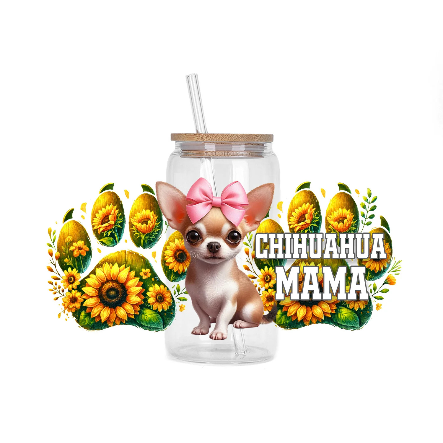 Cute dog Series easy peel waterproof DIY Decals 3D transfers uvdtf stickers 16oz uv dtf cup wraps for Libbey Glasses - Image 17