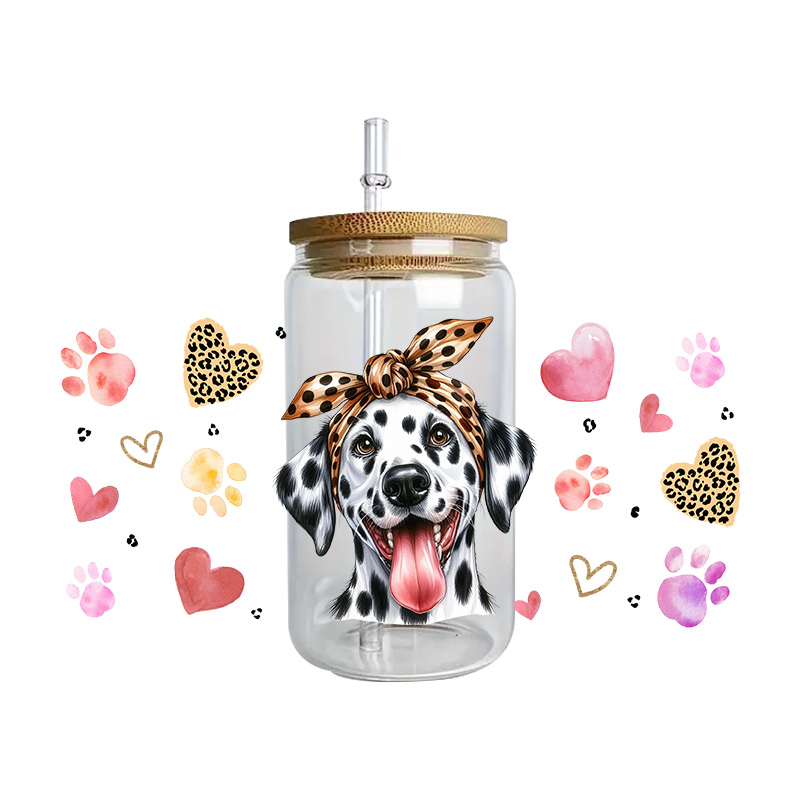 Cute vibe puppy dog series easy peel waterproof Party DIY Decals 3D transfers uvdtf tumbler seal stickers 16oz uv dtf cup wraps - Image 18