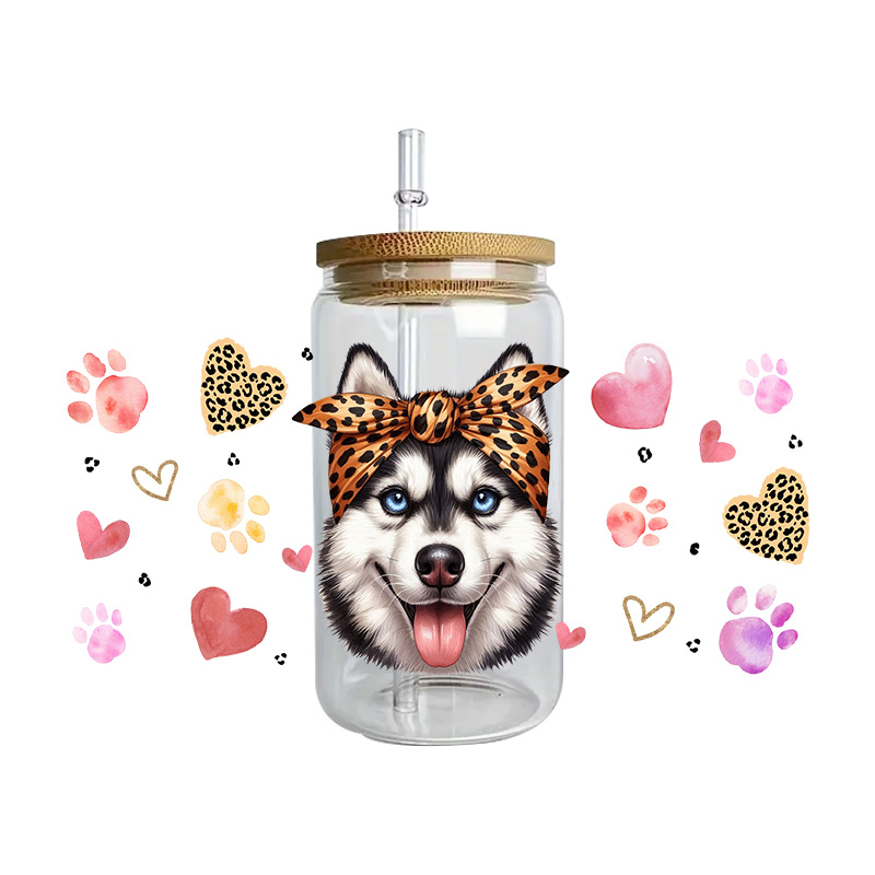 Cute vibe puppy dog series easy peel waterproof Party DIY Decals 3D transfers uvdtf tumbler seal stickers 16oz uv dtf cup wraps - Image 20