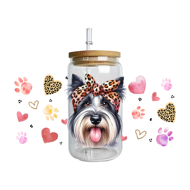 Cute vibe puppy dog series easy peel waterproof Party DIY Decals 3D transfers uvdtf tumbler seal stickers 16oz uv dtf cup wraps - Image 24