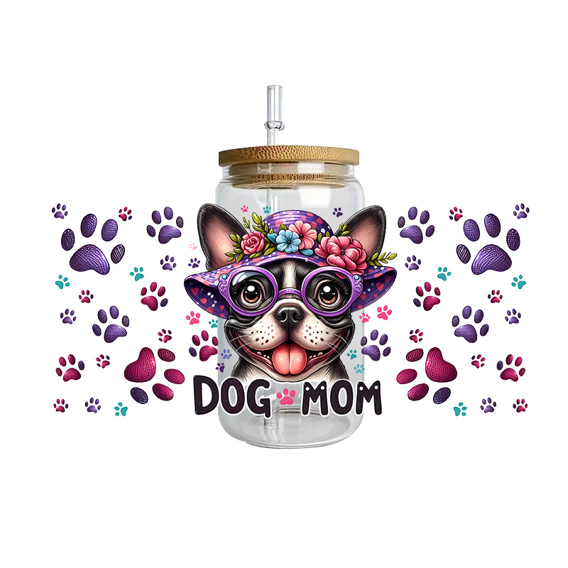 Cute vibe puppy dog series easy peel waterproof Party DIY Decals 3D transfers uvdtf tumbler seal stickers 16oz uv dtf cup wraps - Image 28