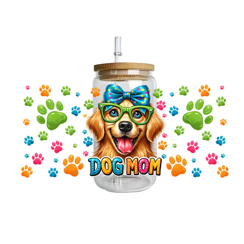 Cute vibe puppy dog series easy peel waterproof Party DIY Decals 3D transfers uvdtf tumbler seal stickers 16oz uv dtf cup wraps - Image 35