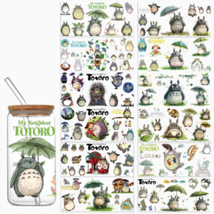 Hayao Miyazaki ogino chihiro UV DTF Transfer Sticker Waterproof Transfers Decals For 16oz Cup My Neighbor Totoro Wrap sticker